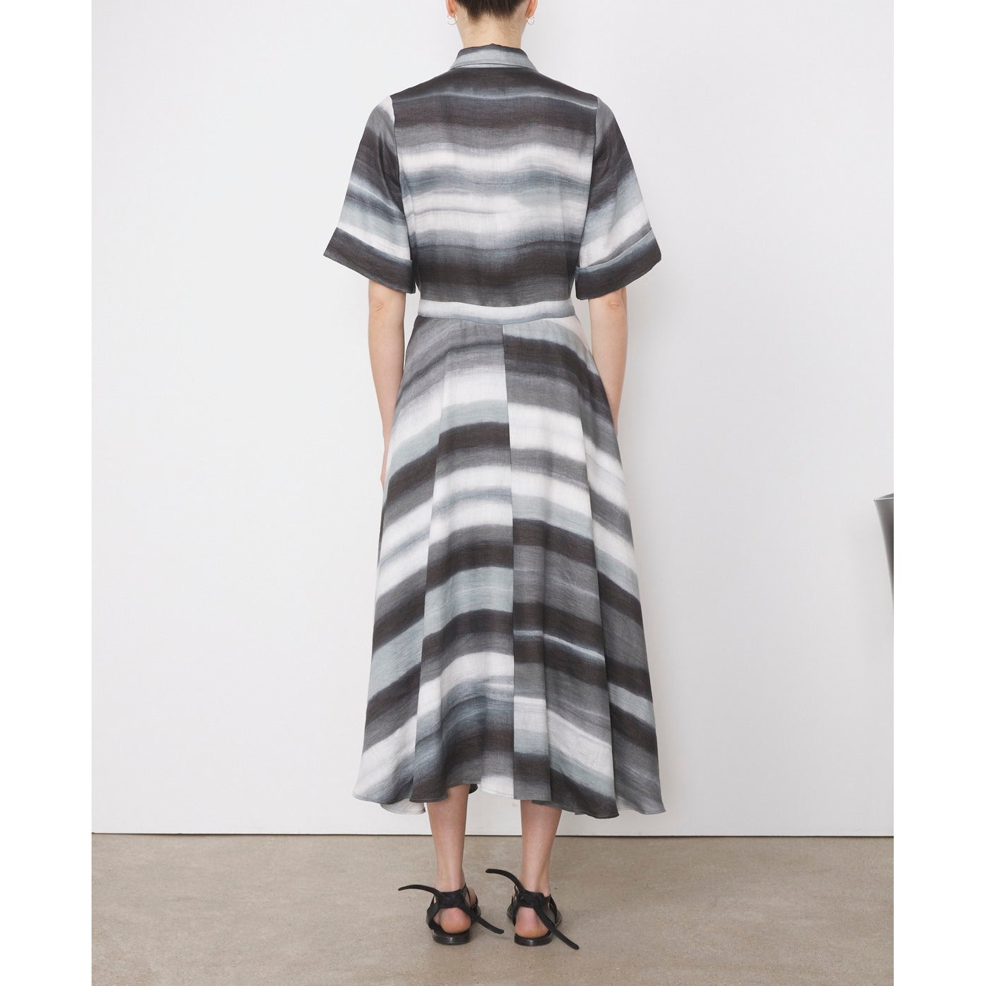 Vestido camisero Nadia - Gris/Crema - Mujer