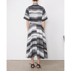Vestido camisero Nadia - Gris/Crema - Mujer