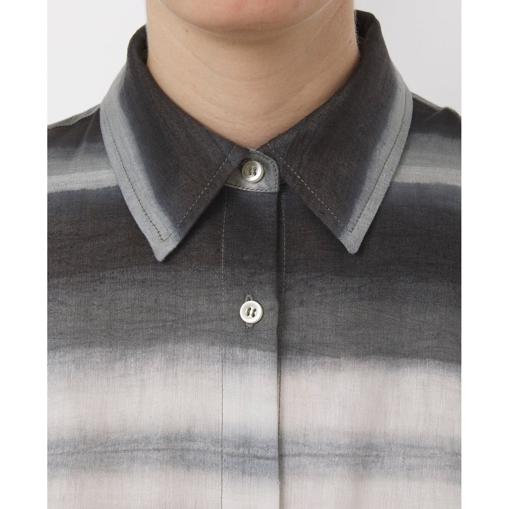 Vestido camisero Nadia - Gris/Crema - Mujer