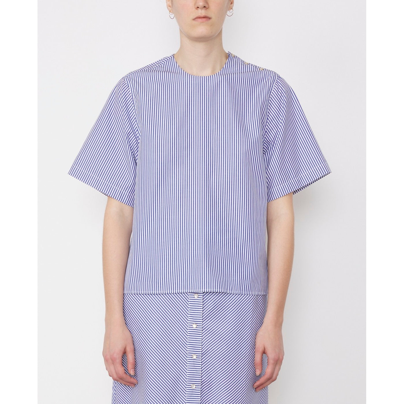Zelie T-Shirt - White/Blue - Women