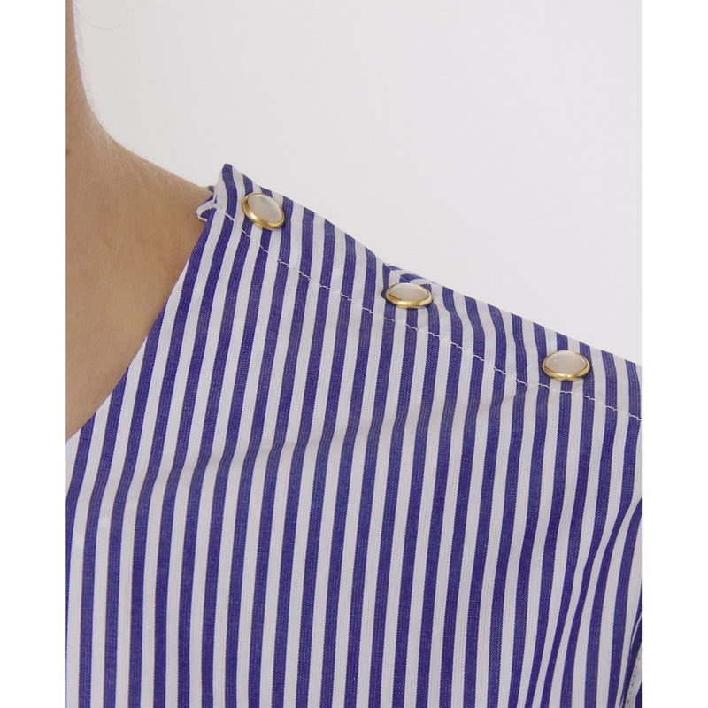 Camisa Zelie - Blanca/Azul - Mujer