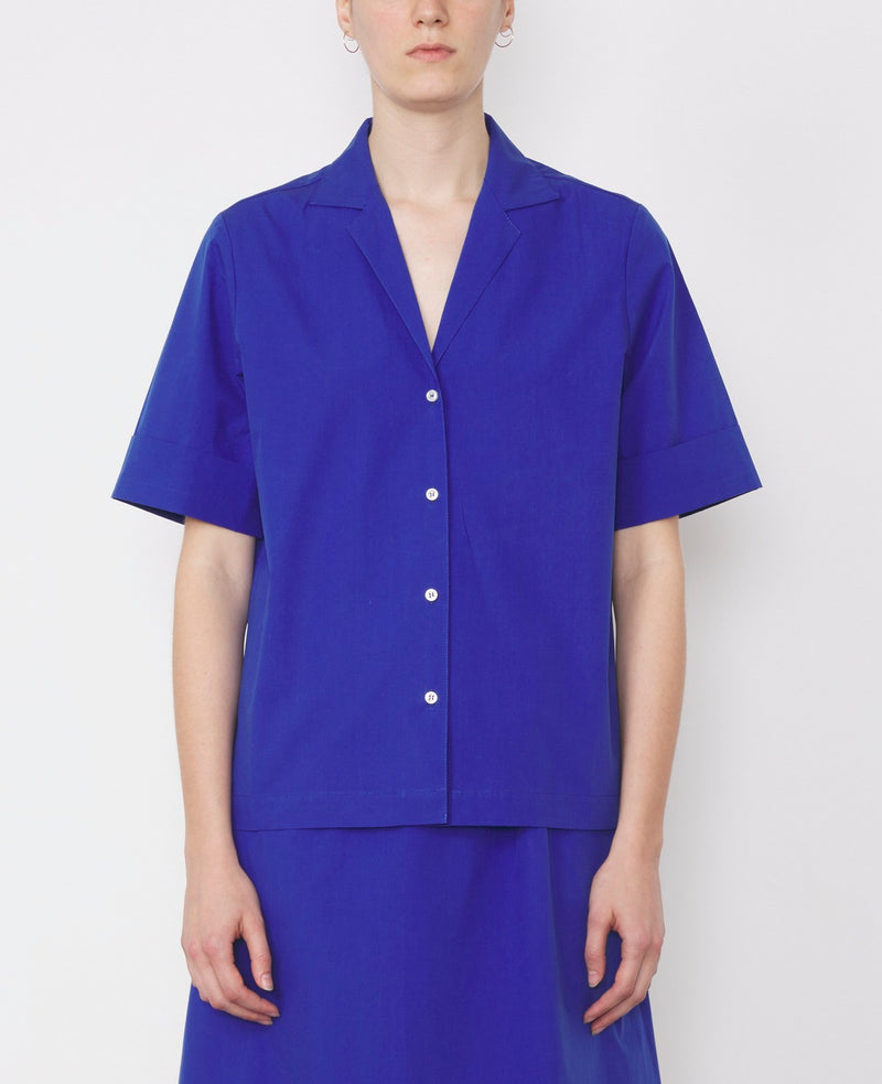Chemise Gaetane Shi Itl Piece Dye Co - Deep Blue