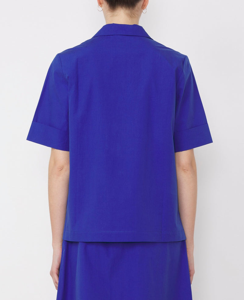 Chemise Gaetane Shi Itl Piece Dye Co - Deep Blue