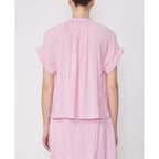Chemise Nolwenn Bnd Col Pgm Dye Itl Vi - Pink