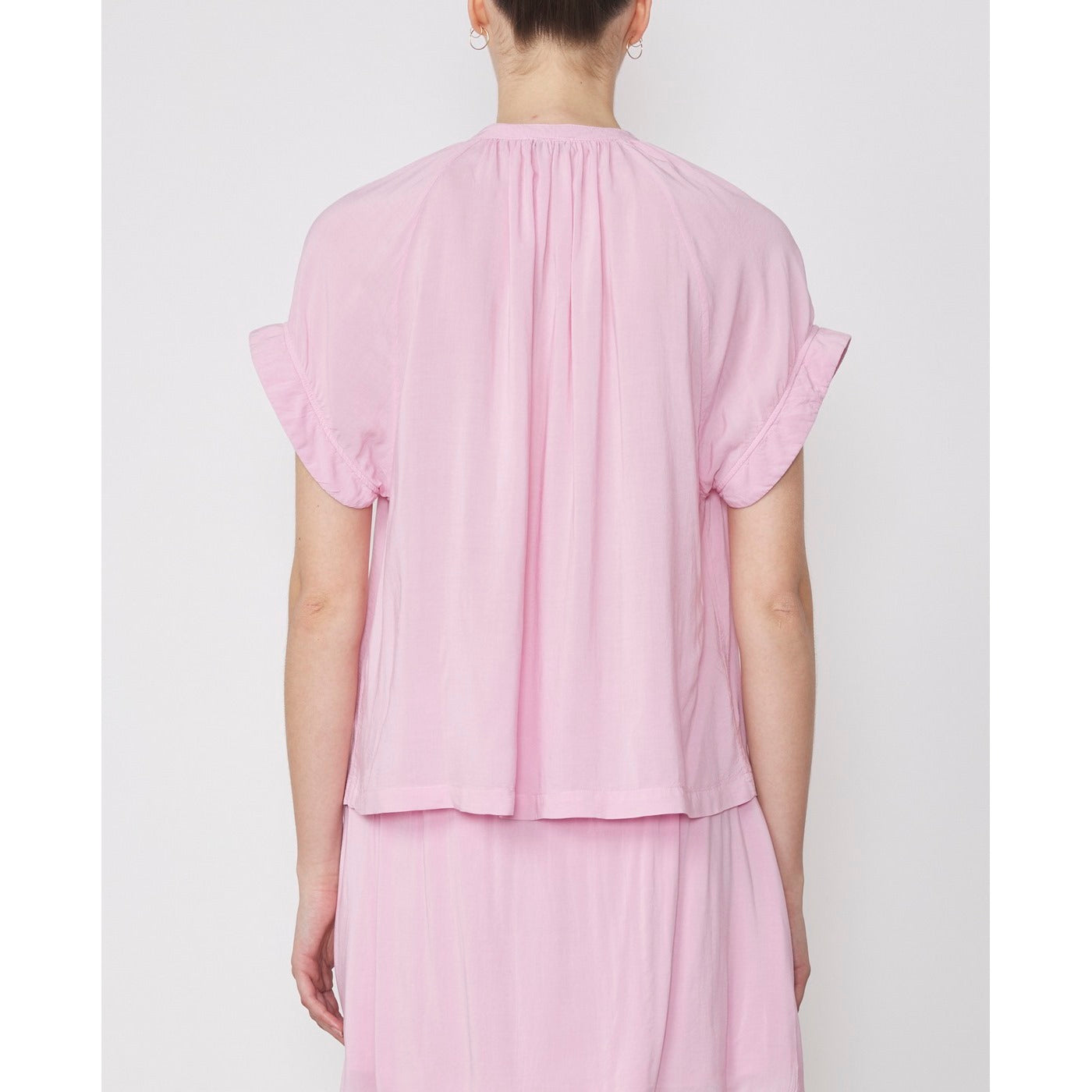 Chemise Nolwenn Bnd Col Pgm Dye Itl Vi - Pink