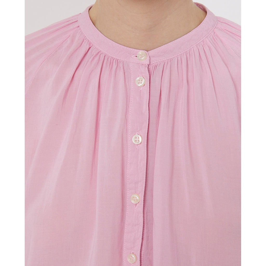 Chemise Nolwenn Bnd Col Pgm Dye Itl Vi - Pink