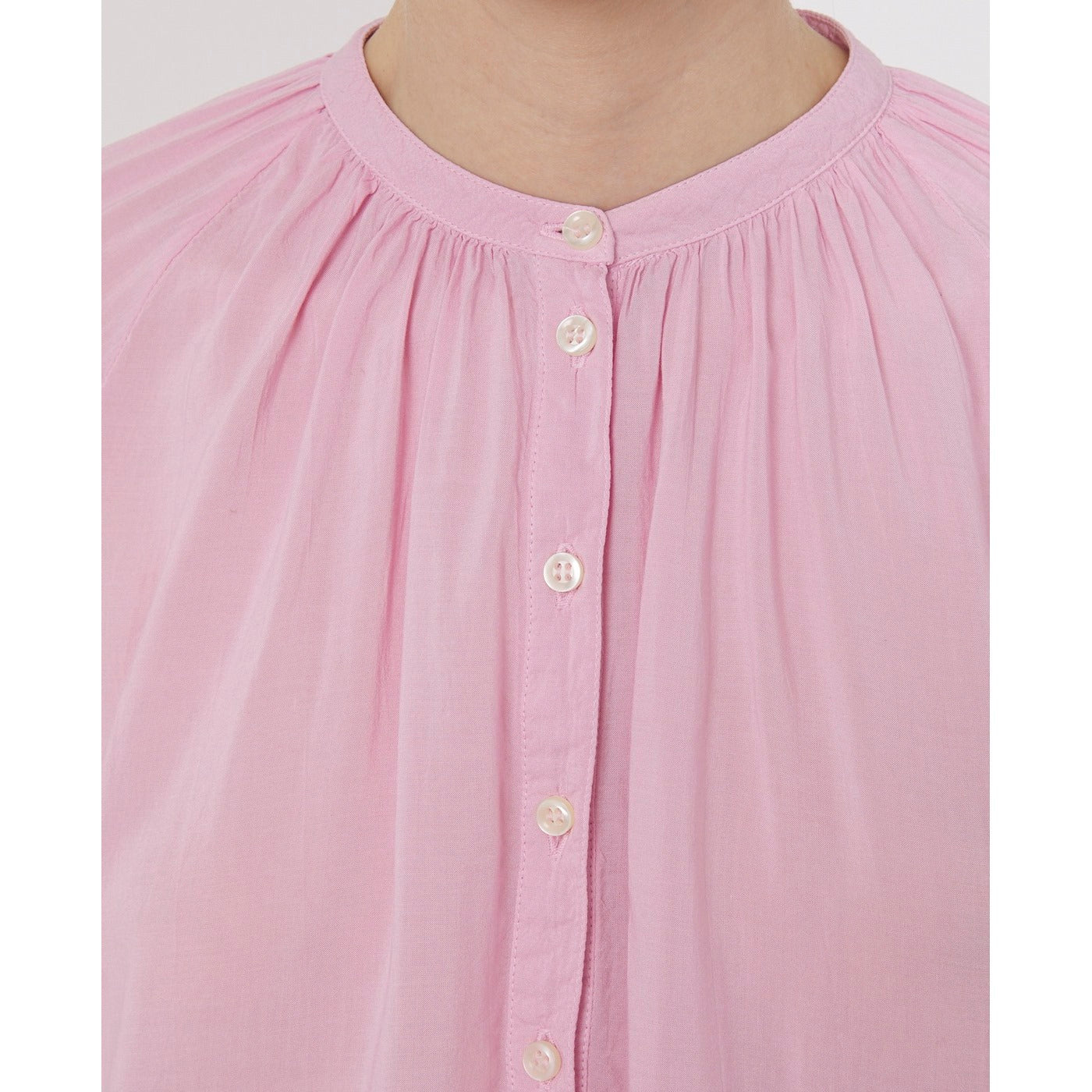 Chemise Nolwenn Bnd Col Pgm Dye Itl Vi - Pink