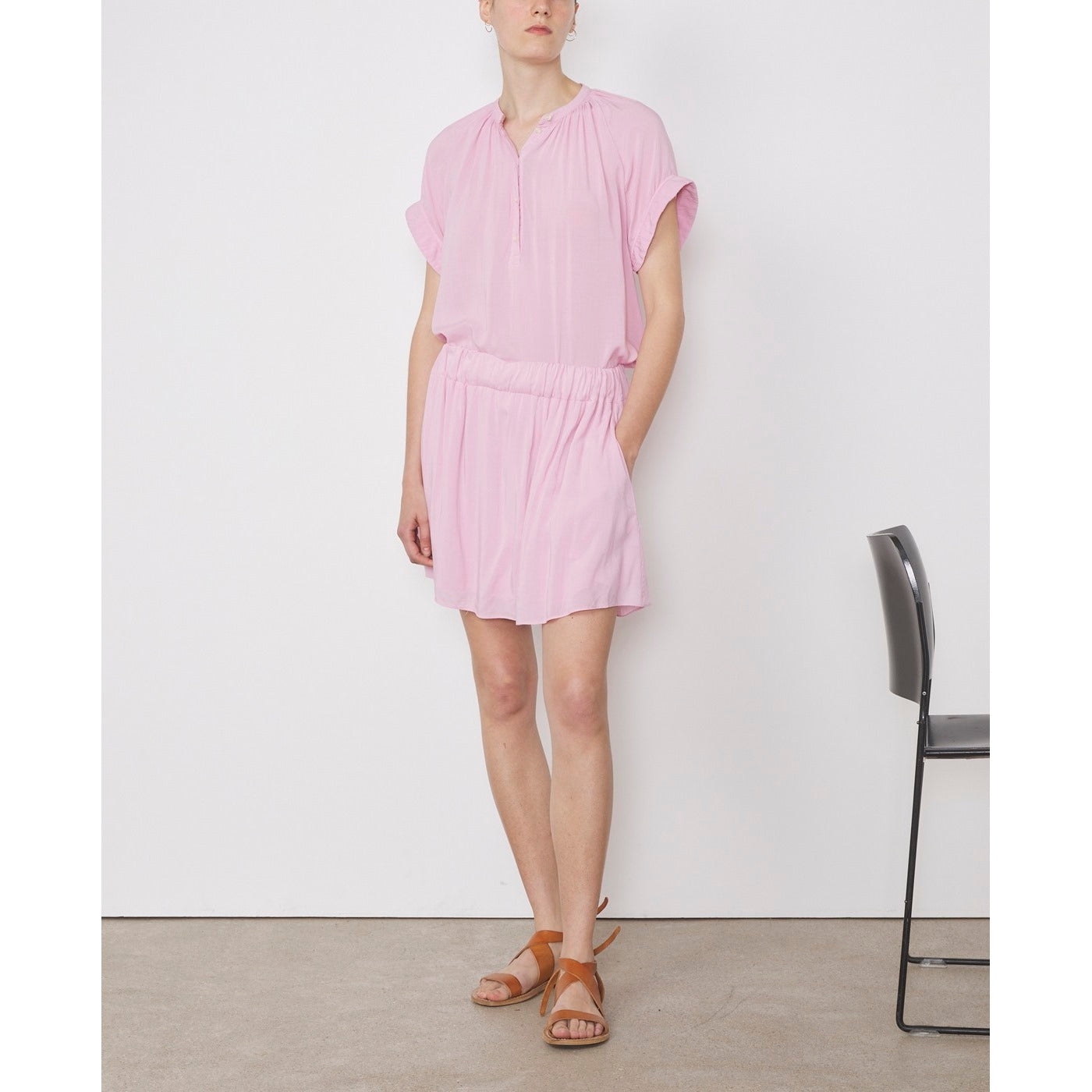 Skirt Nell Skirt Itl Gmt Dye Viscose - Pink