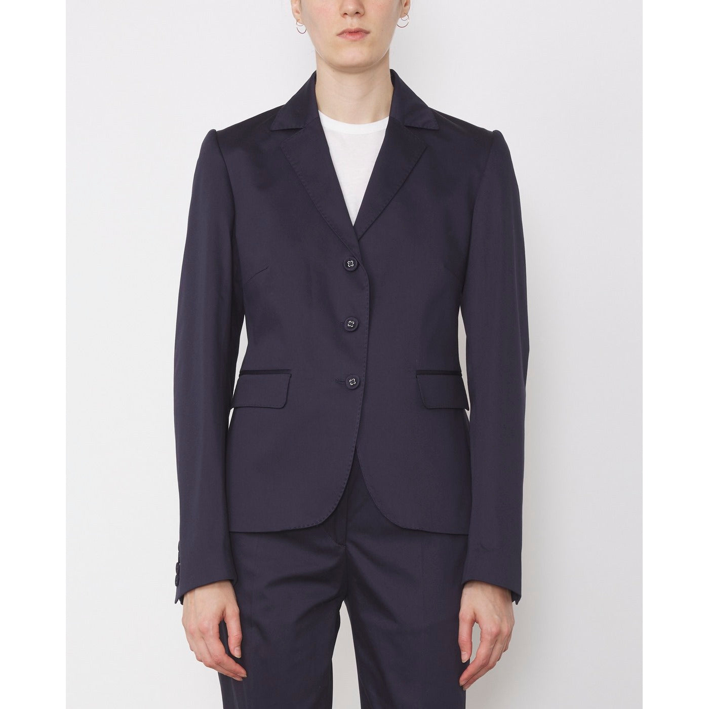 Tlg Veste Nikita Jkt Satin Itl Cotton - Navy