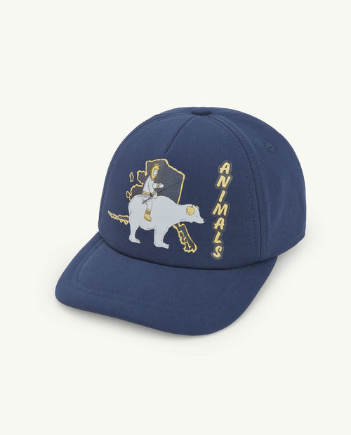 Elastic Hamster Kids Navy Cap