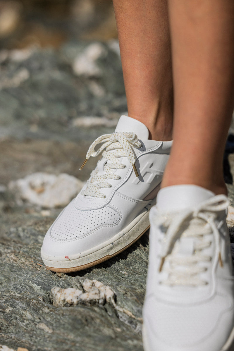 Alder Zapatillas de deporte para mujer en blanco y rosa