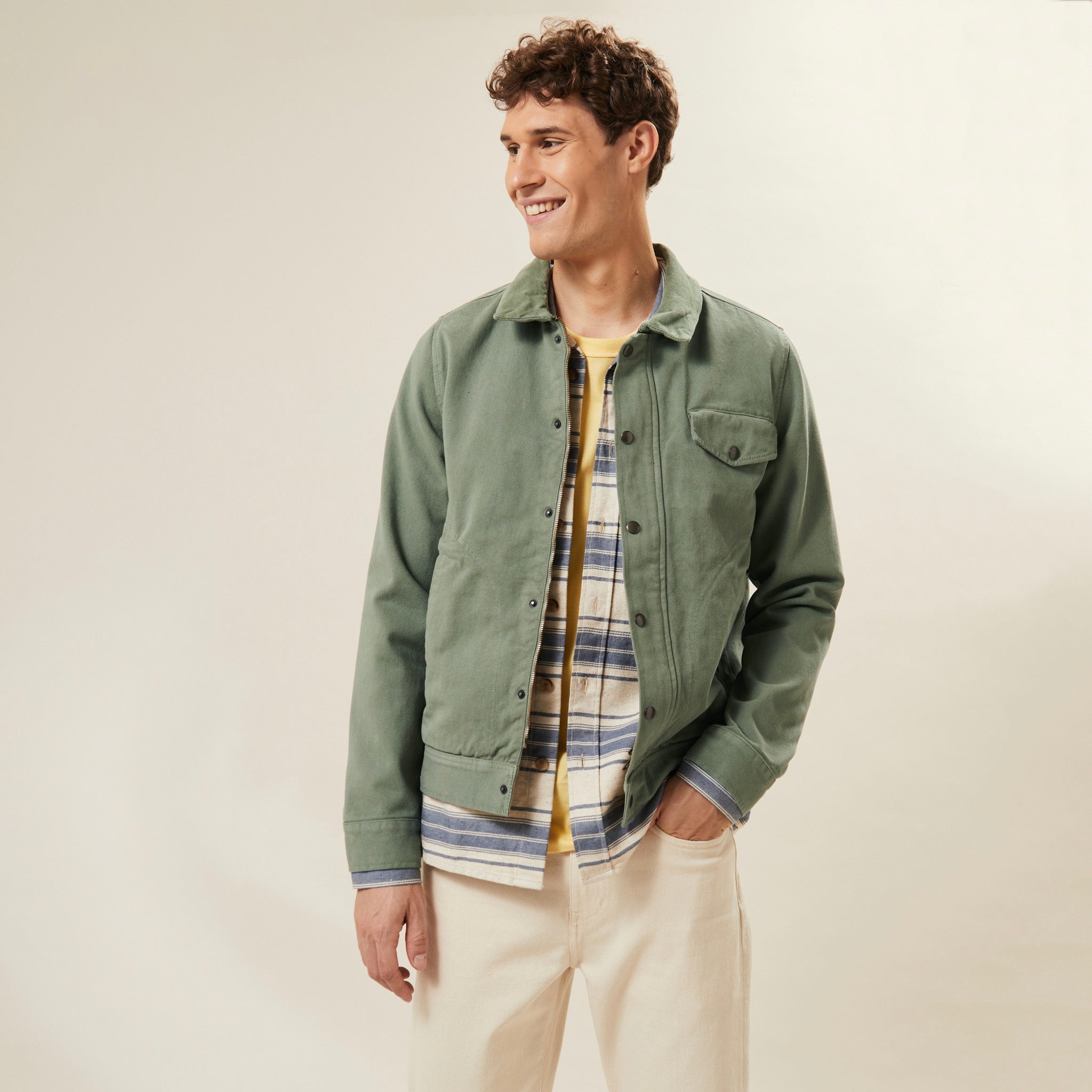 Cazadora Verde Claro Seillon - Hombre