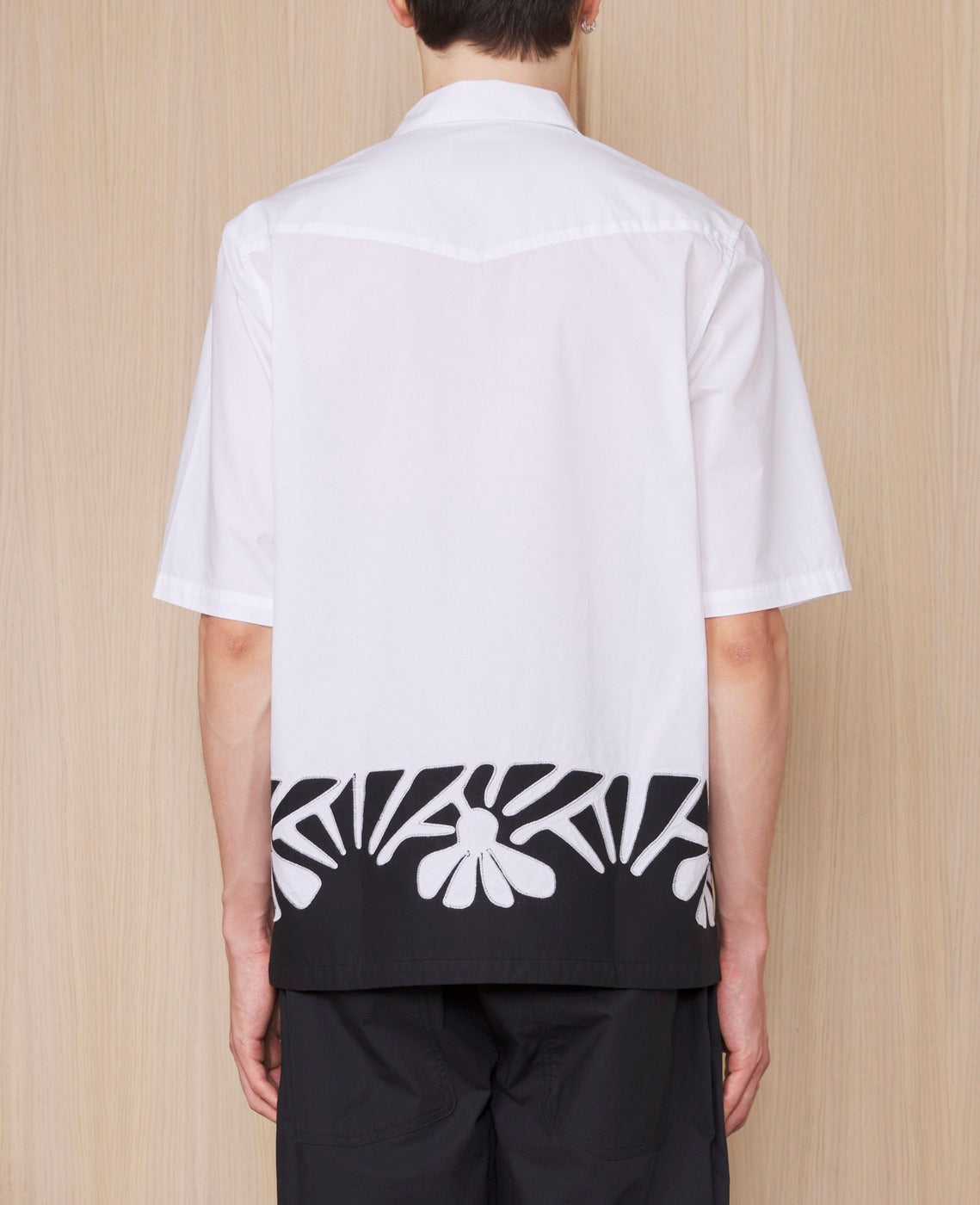 Chemise Eren Manches Courtes - Blanc/Noir - Homme