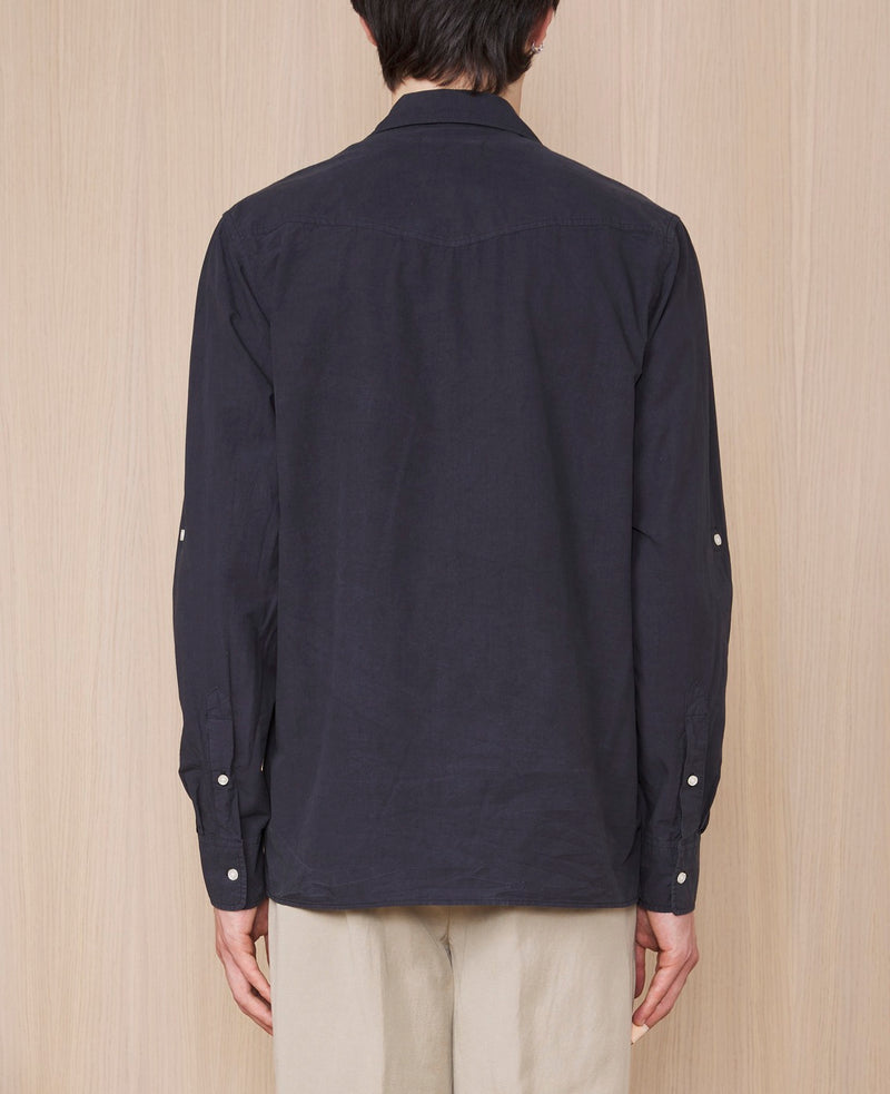 Chemise Eric Gmt Dye Lyocell Cotton - Dark Navy