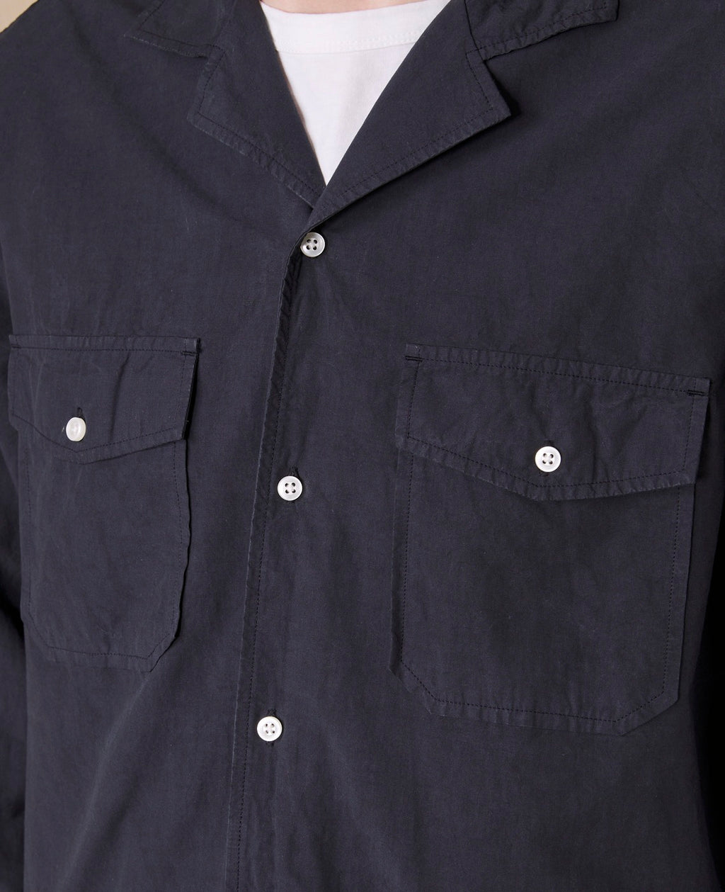 Chemise Eric Gmt Dye Lyocell Cotton - Dark Navy