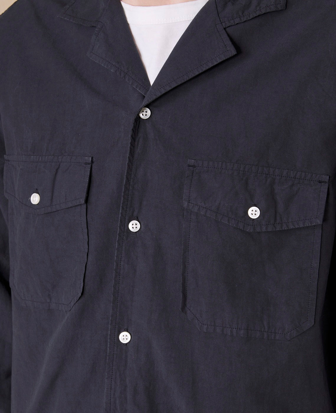 Chemise Eric Gmt Dye Lyocell Cotton - Dark Navy