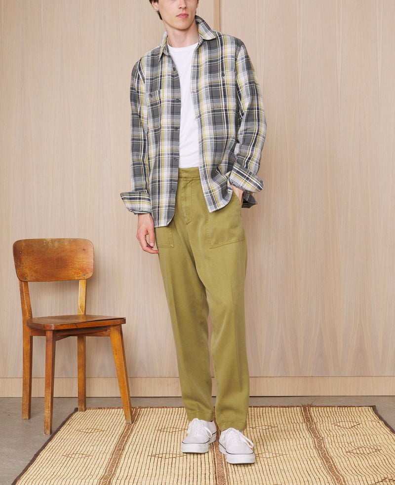 Camisa Ahmad - Oliva/Crudo/Mostaza - Hombre