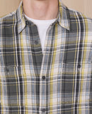 Camisa Ahmad - Oliva/Crudo/Mostaza - Hombre