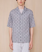 Chemise Eren Ss Itl Cly Co Geome Print - Grey/Dkgrey/White