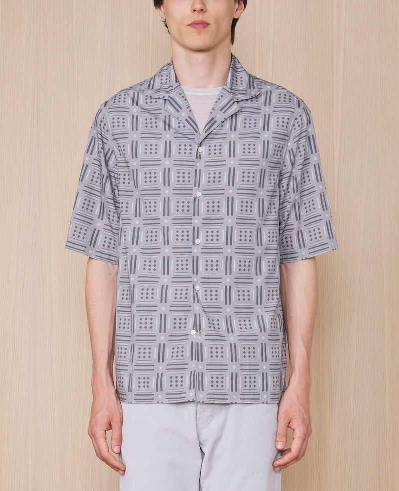 Eren SS Shirt - Grey/Dkgrey/White - Men