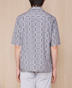 Chemise Eren Ss Itl Cly Co Geome Print - Grey/Dkgrey/White