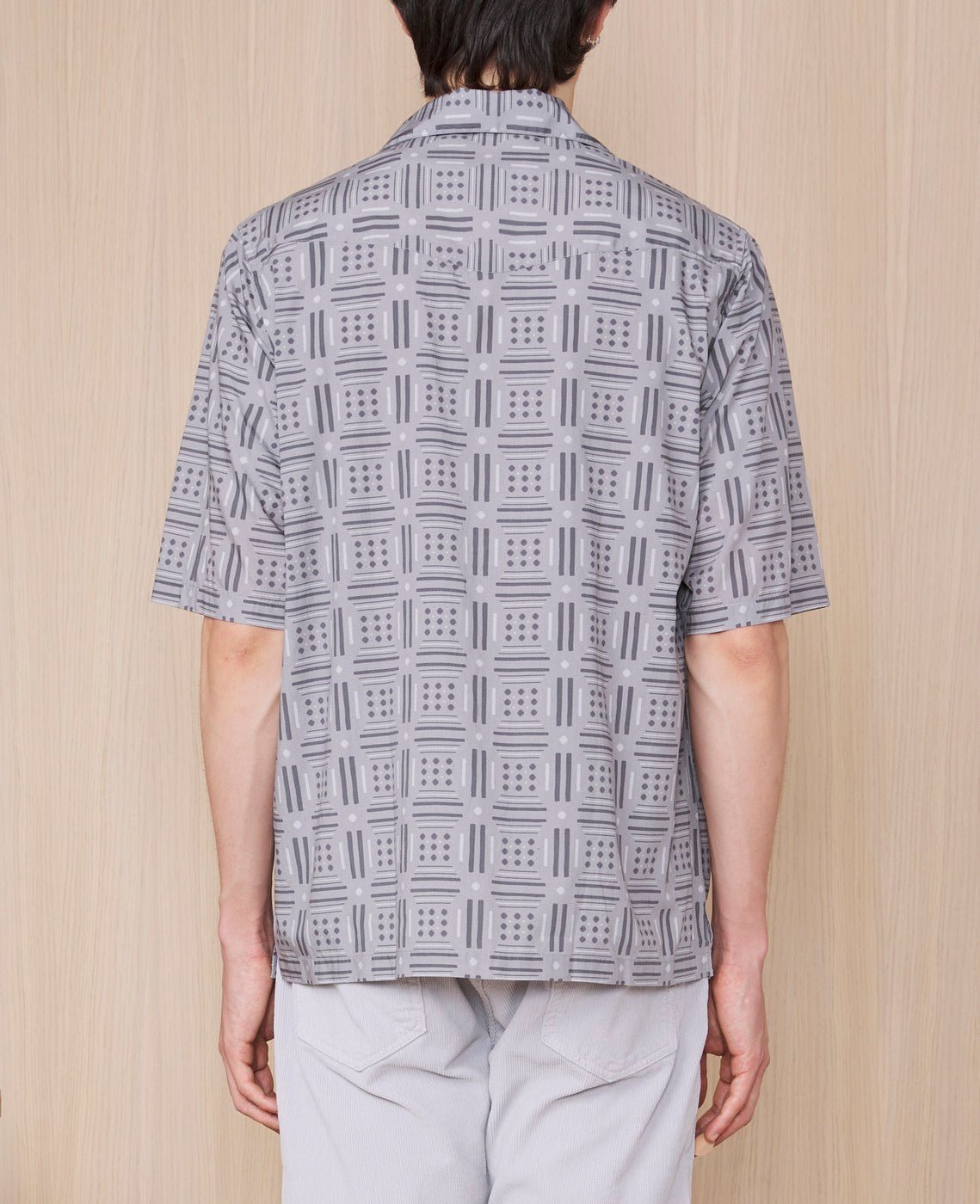 Chemise Eren Ss Itl Cly Co Geome Print - Grey/Dkgrey/White
