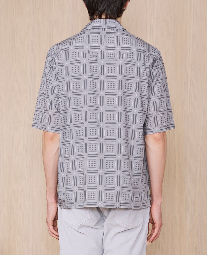 Eren SS Shirt - Grey/Dkgrey/White - Men
