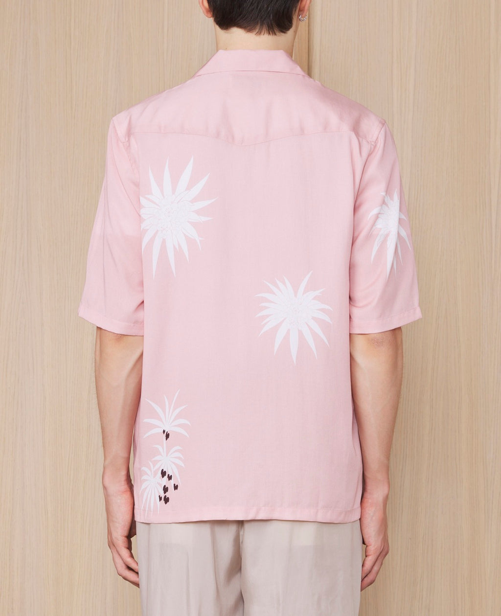 Chemise Eren Manches Courtes - Rose Fumé/Blanc - Homme
