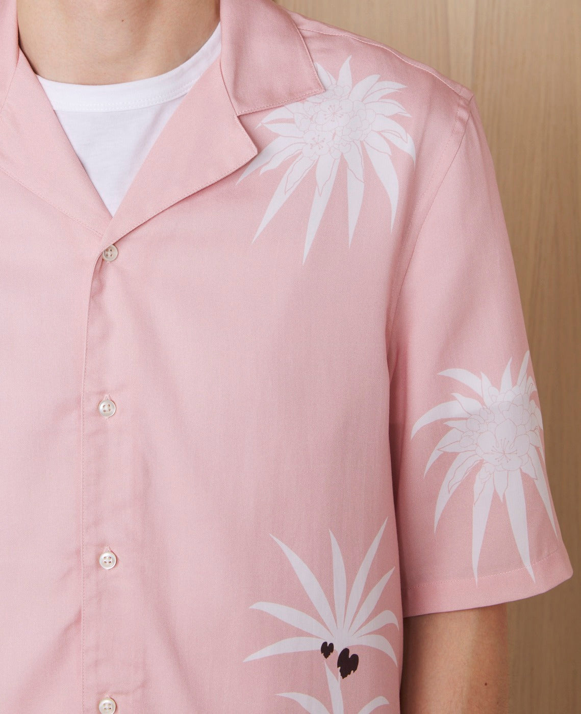 Chemise Eren Manches Courtes - Rose Fumé/Blanc - Homme