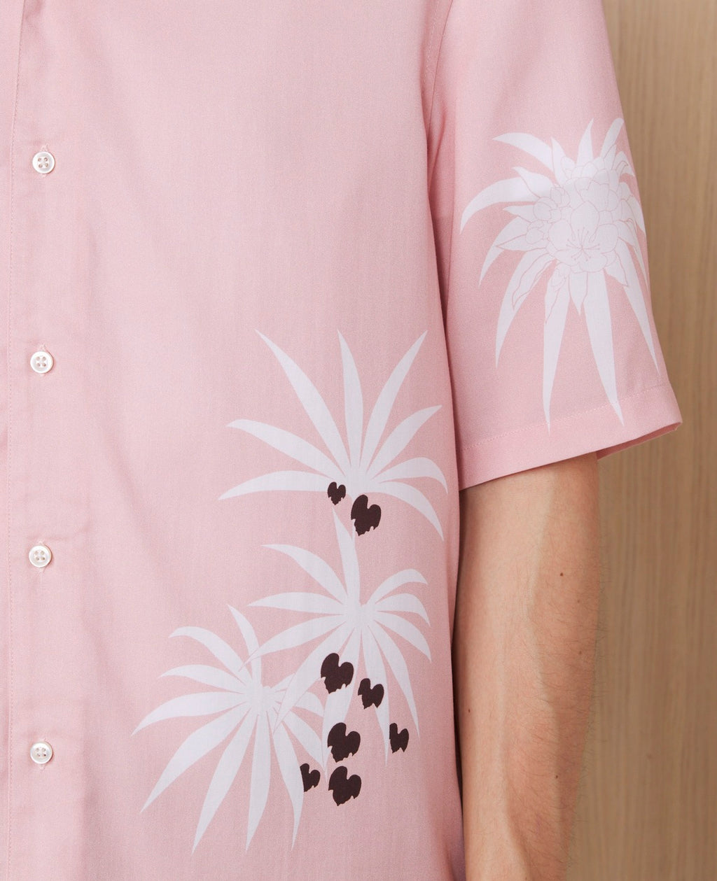 Chemise Eren Manches Courtes - Rose Fumé/Blanc - Homme
