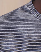T-Shirt Manches Courtes - Écru/Bleu Marine - Homme