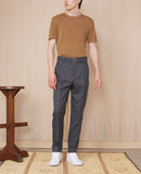Tee Shirt Ss Tee Gmt Dye Lyocell Linen - Cigar