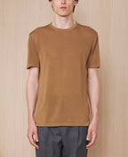 Tee Shirt Ss Tee Gmt Dye Lyocell Linen - Cigar
