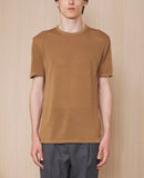 Tee Shirt Ss Tee Gmt Dye Lyocell Linen - Cigar