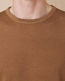 Tee Shirt Ss Tee Gmt Dye Lyocell Linen - Cigar