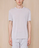 Tee Shirt Ss Tee Gmt Dye Lyocell Linen - Silver Grey