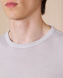Tee Shirt Ss Tee Gmt Dye Lyocell Linen - Silver Grey