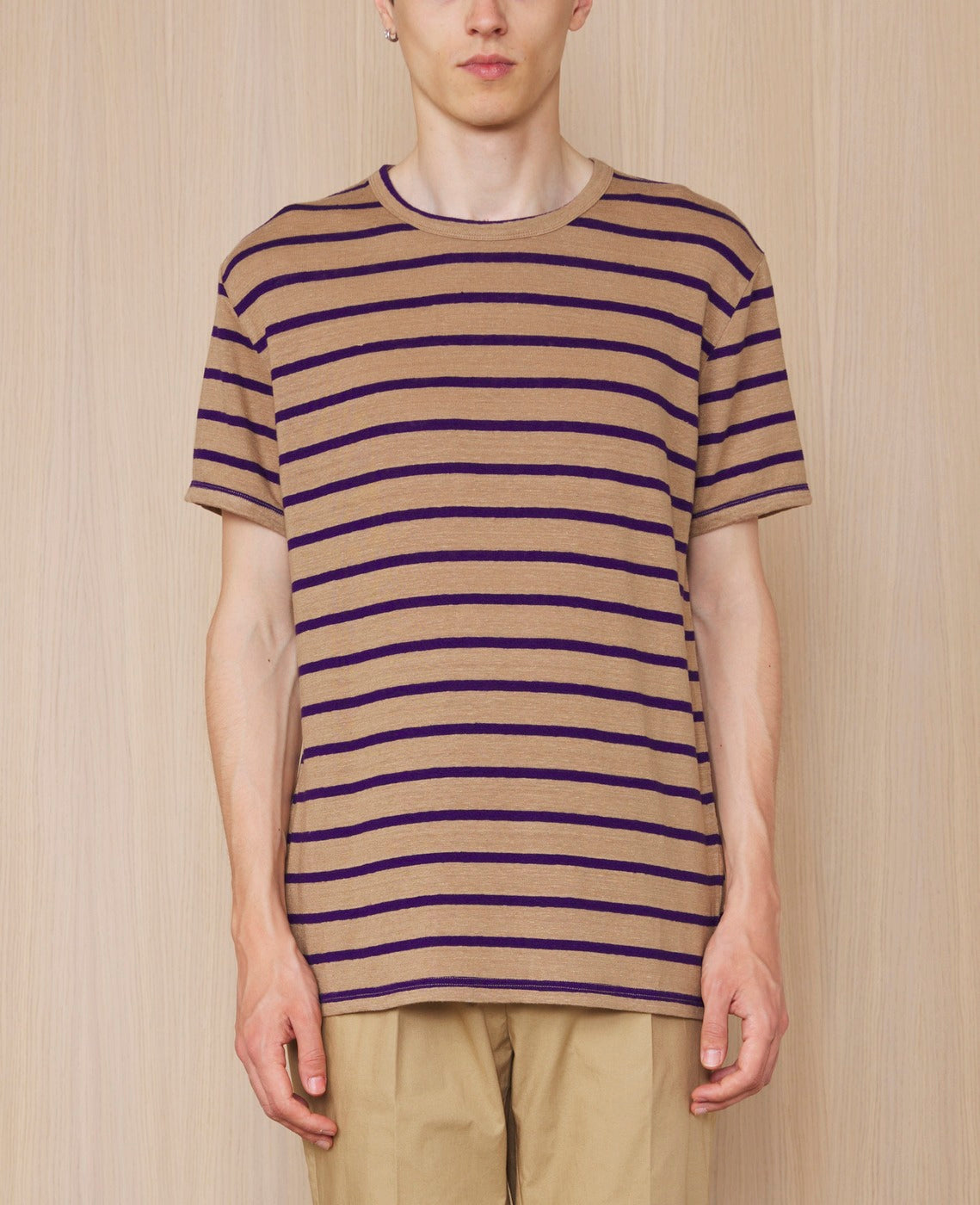T-Shirt Manches Courtes - Kaki Anglais/Jacinthe - Homme