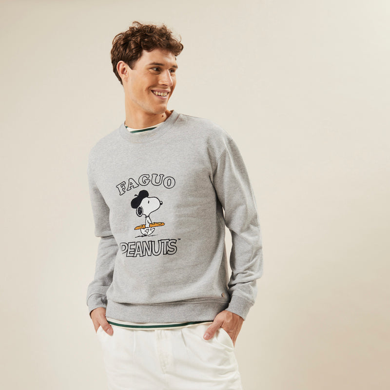 Fango Mottled Grey Sweat - Man