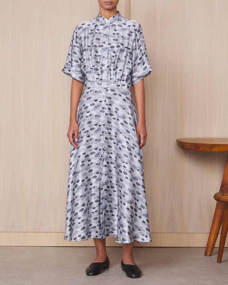 Vestido con cuello mao Nadia - Gris/Mdgrey/Dkgrey - Mujer