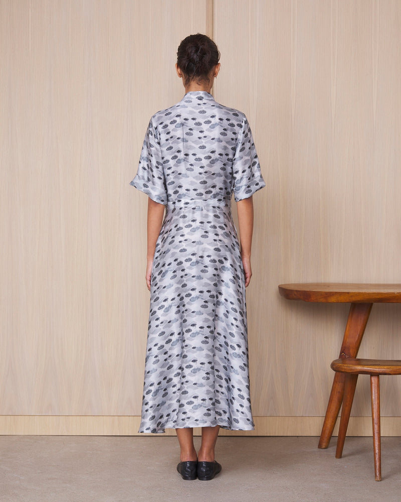 Vestido con cuello mao Nadia - Gris/Mdgrey/Dkgrey - Mujer
