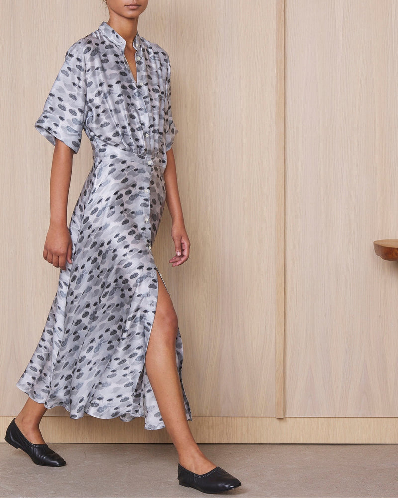 Vestido con cuello mao Nadia - Gris/Mdgrey/Dkgrey - Mujer