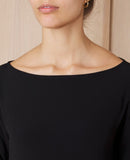 Robe + Liliana Long Drs Crepe Viscose - Black