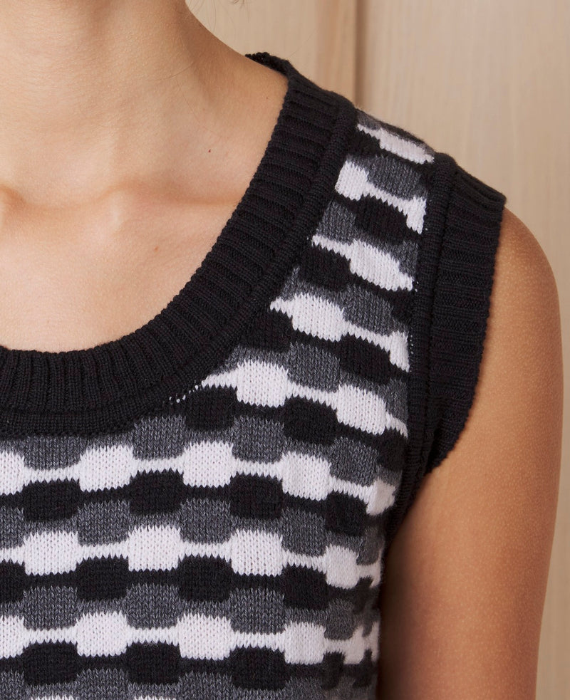 Pulls Tilda Itl Wv Co Graphc Pattern - White/Grey/Black