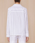 Chemise Christelle Co Satin Stripe - White/Black