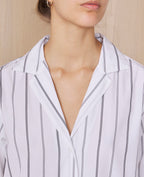 Chemise Christelle Co Satin Stripe - White/Black