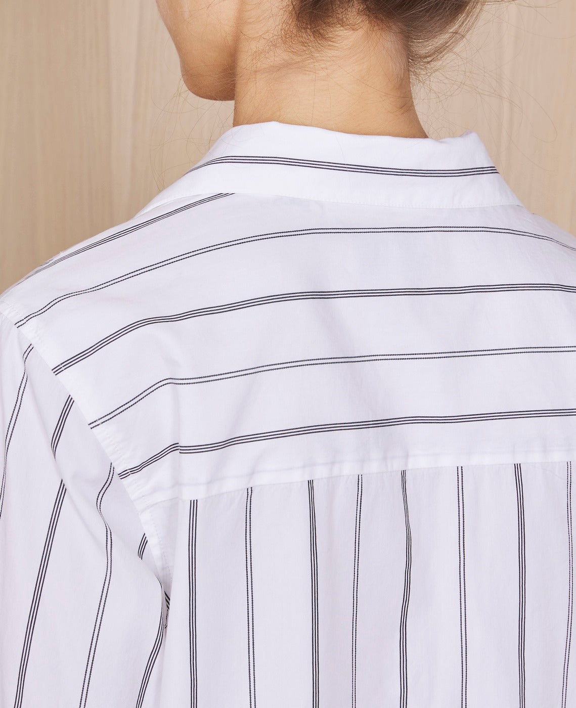 Chemise Christelle Co Satin Stripe - White/Black