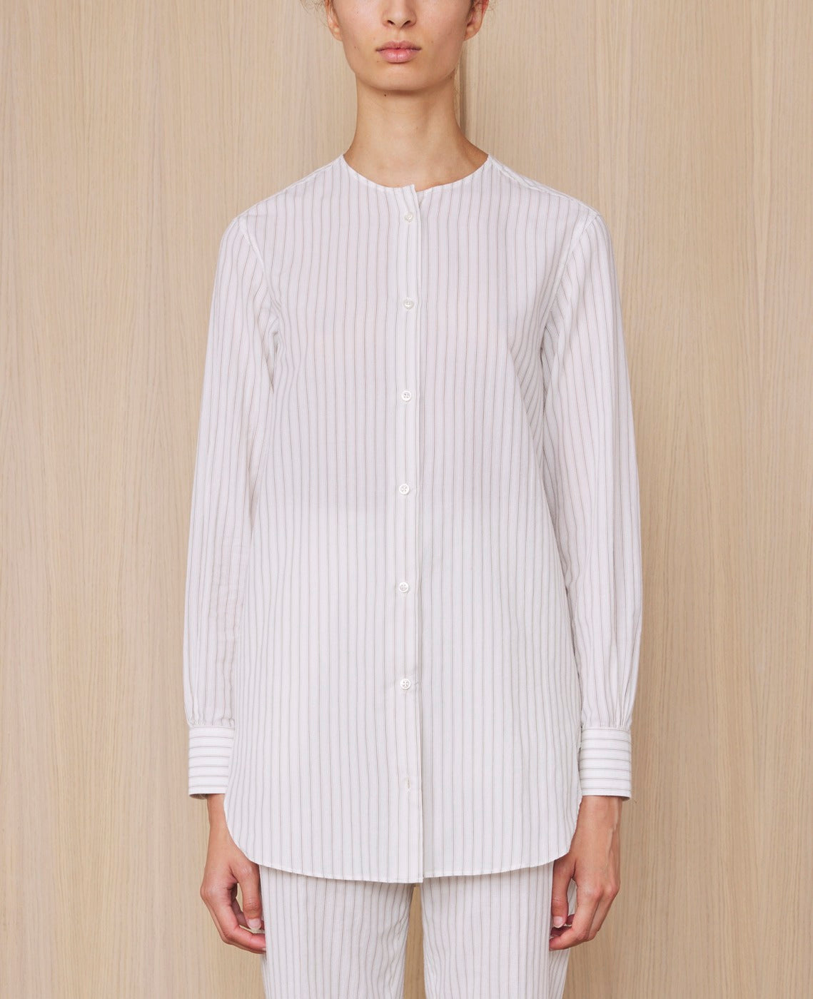 Chemise Hermione - Blanc/Marron - Femme