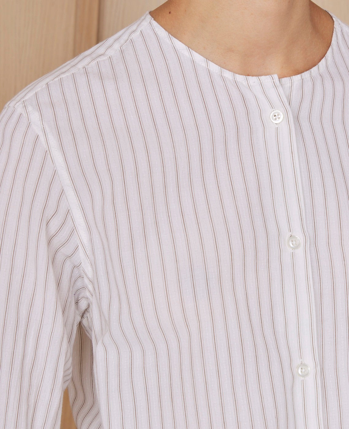 Chemise Hermione - Blanc/Marron - Femme