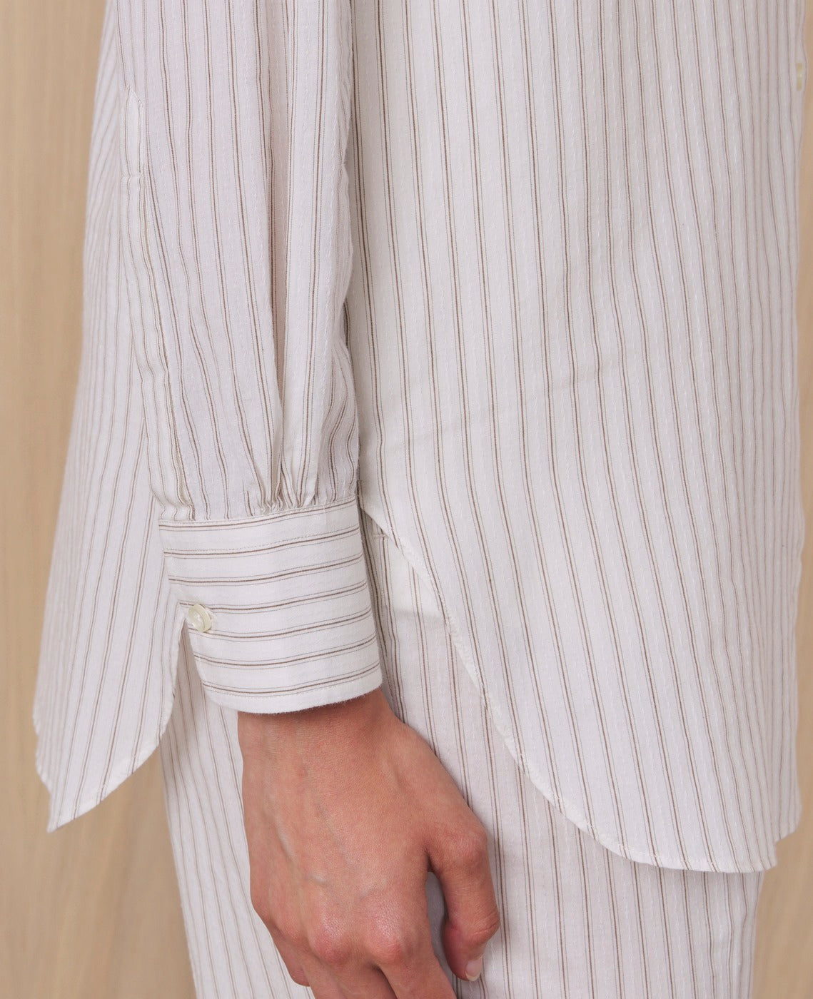 Chemise Hermione - Blanc/Marron - Femme